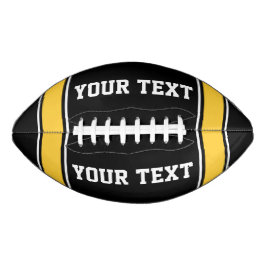 イエローブラックフットボールスポーツジャージーカスタム文字 アメリカンフットボール