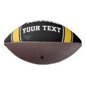 イエローブラックフットボールスポーツジャージーカスタム文字 アメリカンフットボール (回転270)