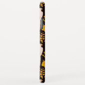 イエローブラックフローラ、パロツジェムストーンモノグラム Case-Mate iPhoneケース (裏面/右)