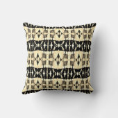 イエローブラックブラウンタン小地中海のモザイク クッション (裏面)