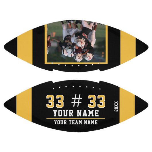 イエローブラックプレイヤー名番号チームの写真 アメリカンフットボール (パネル)
