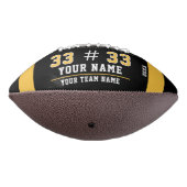 イエローブラックプレイヤー名番号チームの写真 アメリカンフットボール (回転270)