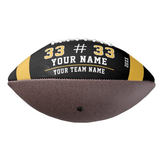 イエローブラックプレイヤー名番号チームの写真 アメリカンフットボール (回転270)
