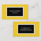 イエローブラックモダンミニマルプロフェッショナル 名刺 (正面/裏面)