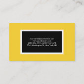 イエローブラックモダンミニマルプロフェッショナル 名刺 (裏面)