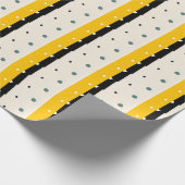 イエローブラックラッピング紙 ラッピングペーパー (角)
