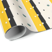 イエローブラックラッピング紙 ラッピングペーパー (ロールコーナー)