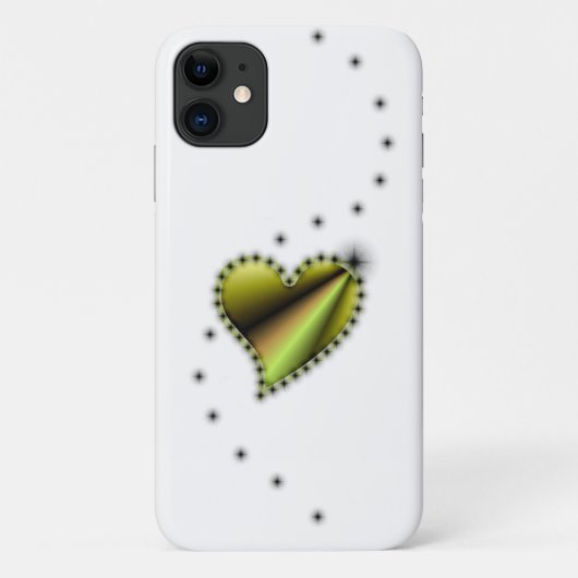 イエローブラックレインボーハート(星あり) Case-Mate iPhoneケース (裏面)