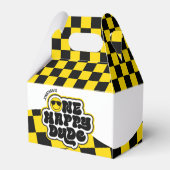 イエローブラックレトロワンハッピードダード1st誕生日 フェイバーボックス (裏面サイド)