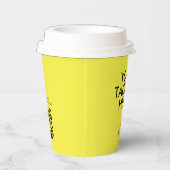 イエローブラックロゴQRコード会社スワッグ 紙コップ (右)