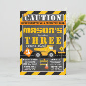 イエローブラック建築ゾーンダンプトラックパーティー 招待状 (スタンド正面)