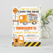 イエローブラック建築ゾーンダンプトラックパーティー 招待状 (スタンド正面)