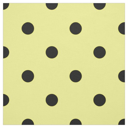 イエローブラック水玉模様 ファブリック (見本)
