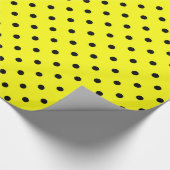 イエローブラック水玉模様 ラッピングペーパー (角)