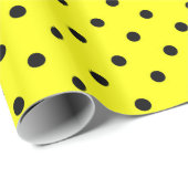 イエローブラック水玉模様 ラッピングペーパー (ロールコーナー)