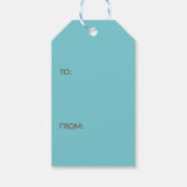 イエローブラック素晴らしティットウィンターバードメリークリスマス ギフトタグ (裏面)