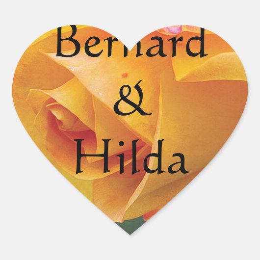 イエローブラッシングバラ結婚ズ ハートシール (正面)