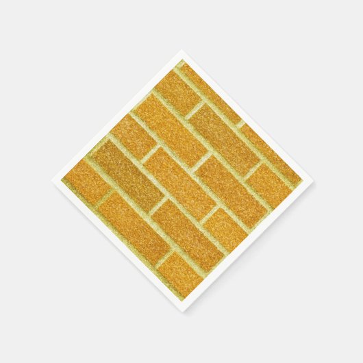 イエローブリックロードきらびやかな誕生日パーティー スタンダードカクテルナプキン (角)