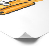 イエローブルドーザー建設子供部屋インテリア ポスター (角)