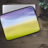 イエローブルーのミニマリストと名前Electronicsバッグ ラップトップスリーブ