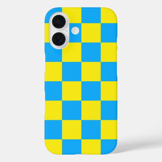 イエローブルーの市松模様 Case-Mate iPhoneケース (裏面)