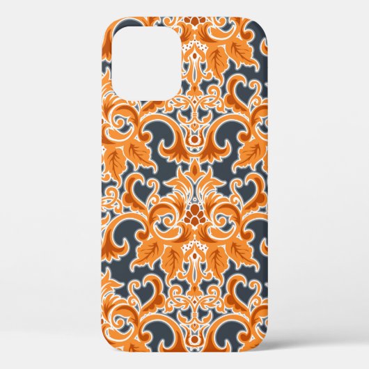 イエローブルーオーナメントシームレス背景パターナブ Case-Mate iPhoneケース (裏面)