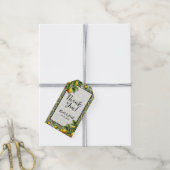 イエローブルーカプリレモンタ地中海のイル結婚ズ ギフトタグ (より糸付き)