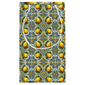 イエローブルーカプリレモンタ地中海のイル結婚ズ スモールペーパーバッグ (裏面)