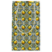 イエローブルーカプリレモンタ地中海のイル結婚ズ スモールペーパーバッグ (正面)