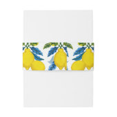 イエローブルーカプリレモンタ地中海のイル結婚ズ 招待状ベリーバンド (裏面例)