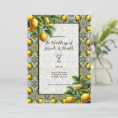 イエローブルーカプリレモンタ地中海のイル結婚ズ 招待状 (スタンド正面)