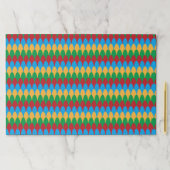 イエローブルーグリーンとレッドジオメトリックスキャロップ ペーパーパッド (インサイチュ)