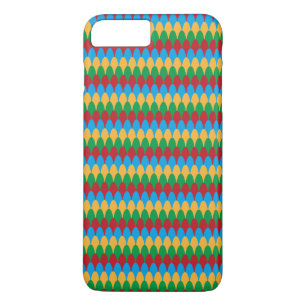イエローブルーグリーンとレッドジオメトリックスキャロップ iPhone 8 PLUS/7 PLUSケース