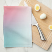 イエローブルーグリーンピンクパープルカラフルテンプレート キッチンタオル (四つ折り)