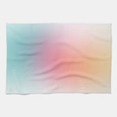 イエローブルーグリーンピンクパープルカラフルテンプレート キッチンタオル (横)
