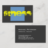 イエローブルーグレートレーナーフィットネス名刺 名刺 (正面/裏面)