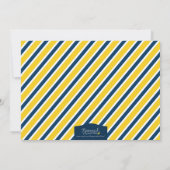 イエローブルーサッカーサッカー誕生日招待状 招待状 (裏面)