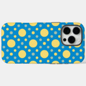 イエローブルーシックレトロ水玉模様シームレスパターン Case-Mate iPhoneケース (裏面 (横))
