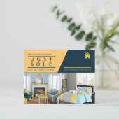 イエローブルージャスト実在不動産広告テンプレート ポストカード (スタンド正面)