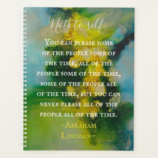 イエローブルースグリーンインク プランナー手帳 (正面)