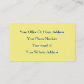 イエローブルートレンディーカラーヘアメイクアップサロン 名刺 (裏面)