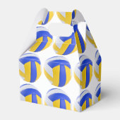 イエローブルーバレーボール誕生日パーティー フェイバーボックス (裏面サイド)