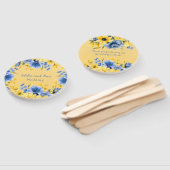 イエローブルーピーニーブライダルシャワーサンキューユア ハンドファン (組立なし)