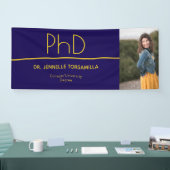 イエローブルーフォトPhD卒業 横断幕 (トレードショー)