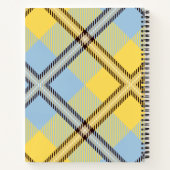 イエローブループレイドタータンチェック金属鋼モノグラム ノートブック (裏面)