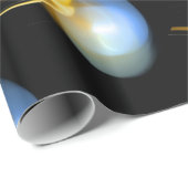 イエローブルーホワイトエイリアン真珠 ラッピングペーパー (ロールコーナー)