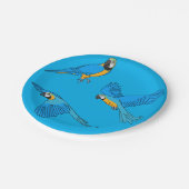 イエローブルーマカオ ペーパープレート (アングル)