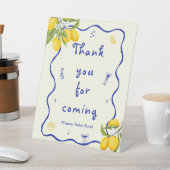 イエローブルーメインスクイーズブライダルシャワーの恩恵 台座サイン (インサイチュ)