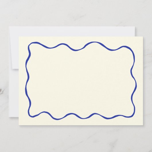 イエローブルーメインスクイーズブライダルシャワーレシピカード 招待状 (裏面)