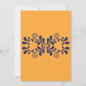 イエローブルーメキシカンフィエスタタラベラブライダルシャワー 招待状 (裏面)